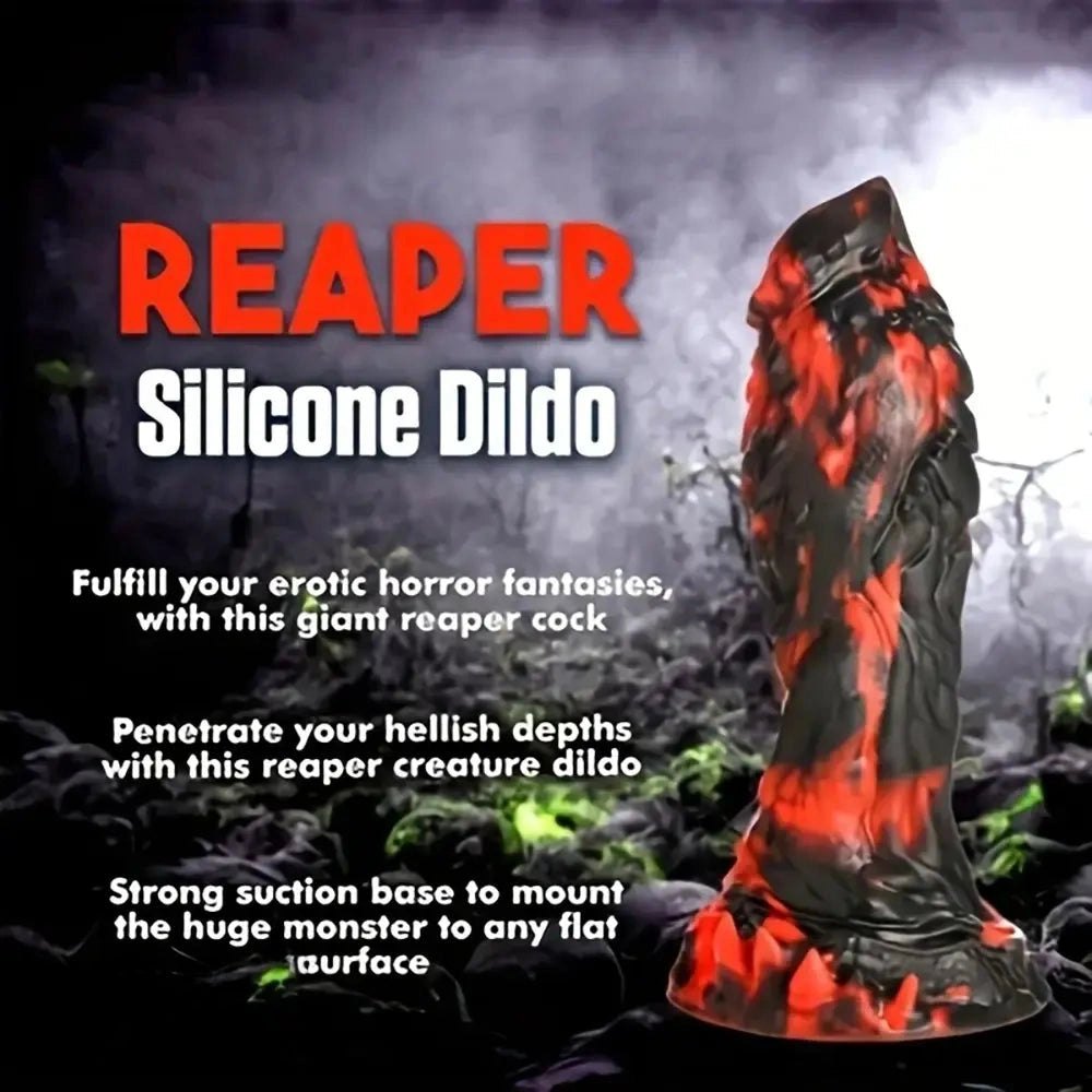 Dark red creature scale fantasy dildo, photo 1
