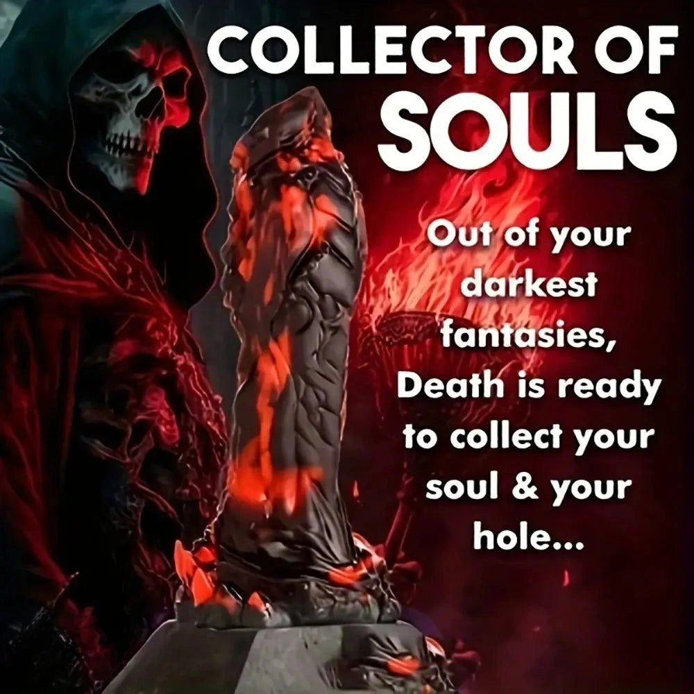 Dark red creature scale fantasy dildo, photo 7