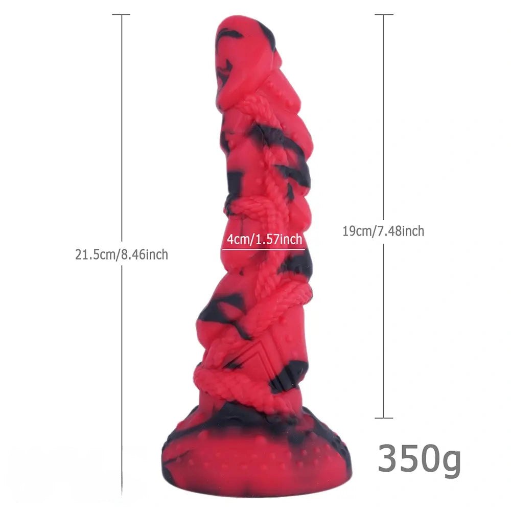 Rope textured fantasy dildo, photo 11