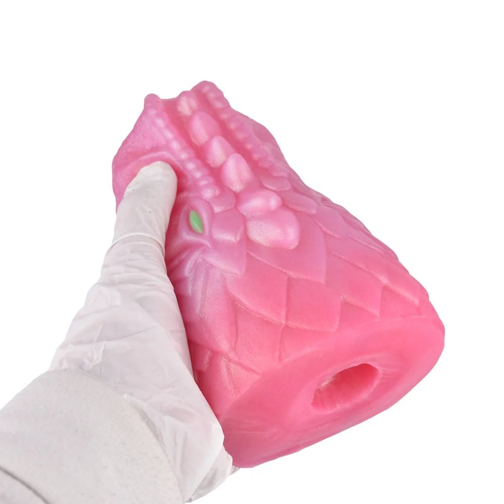 Pink pearl crocodile head onahole, photo 9