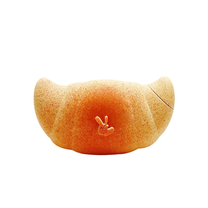 Caramel-toned croissant clitoral suction vibrator, photo 1