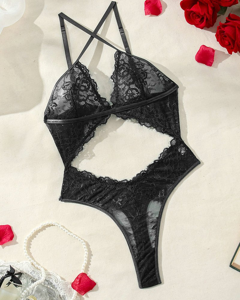 Cross strap backless cutout bodysuit, photo 8