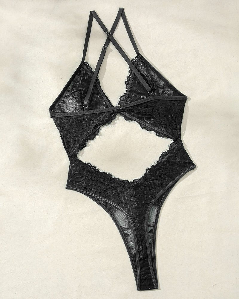 Cross strap backless cutout bodysuit, photo 9
