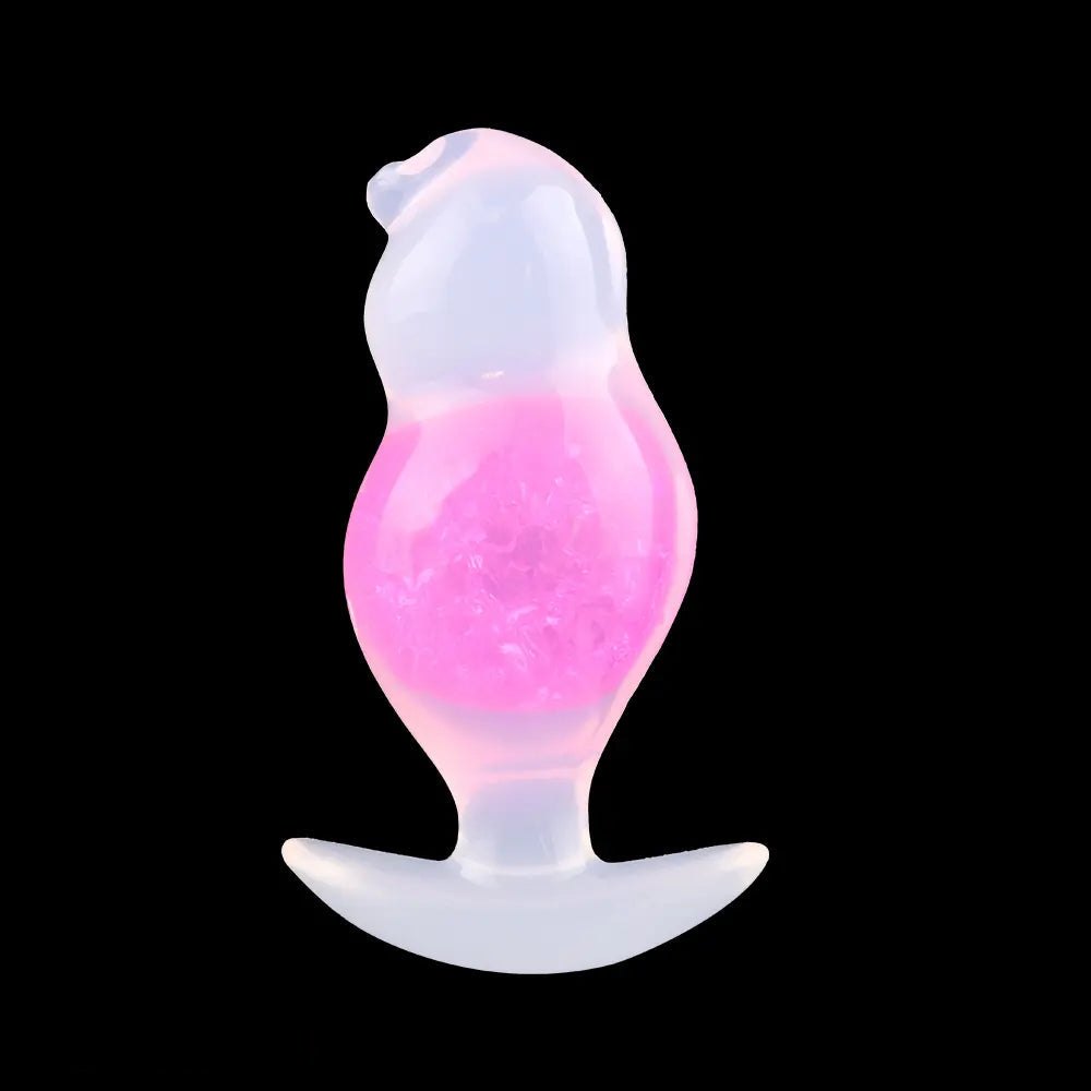 Pink crystal ball anal plug