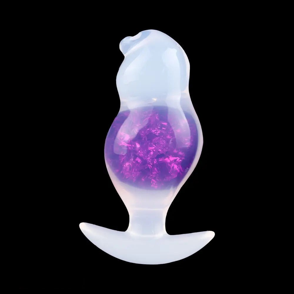 Purple crystal ball anal plug