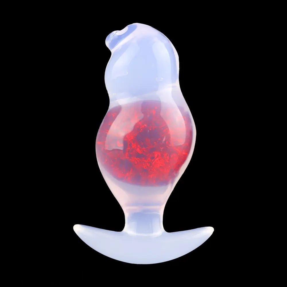 Red crystal ball anal plug