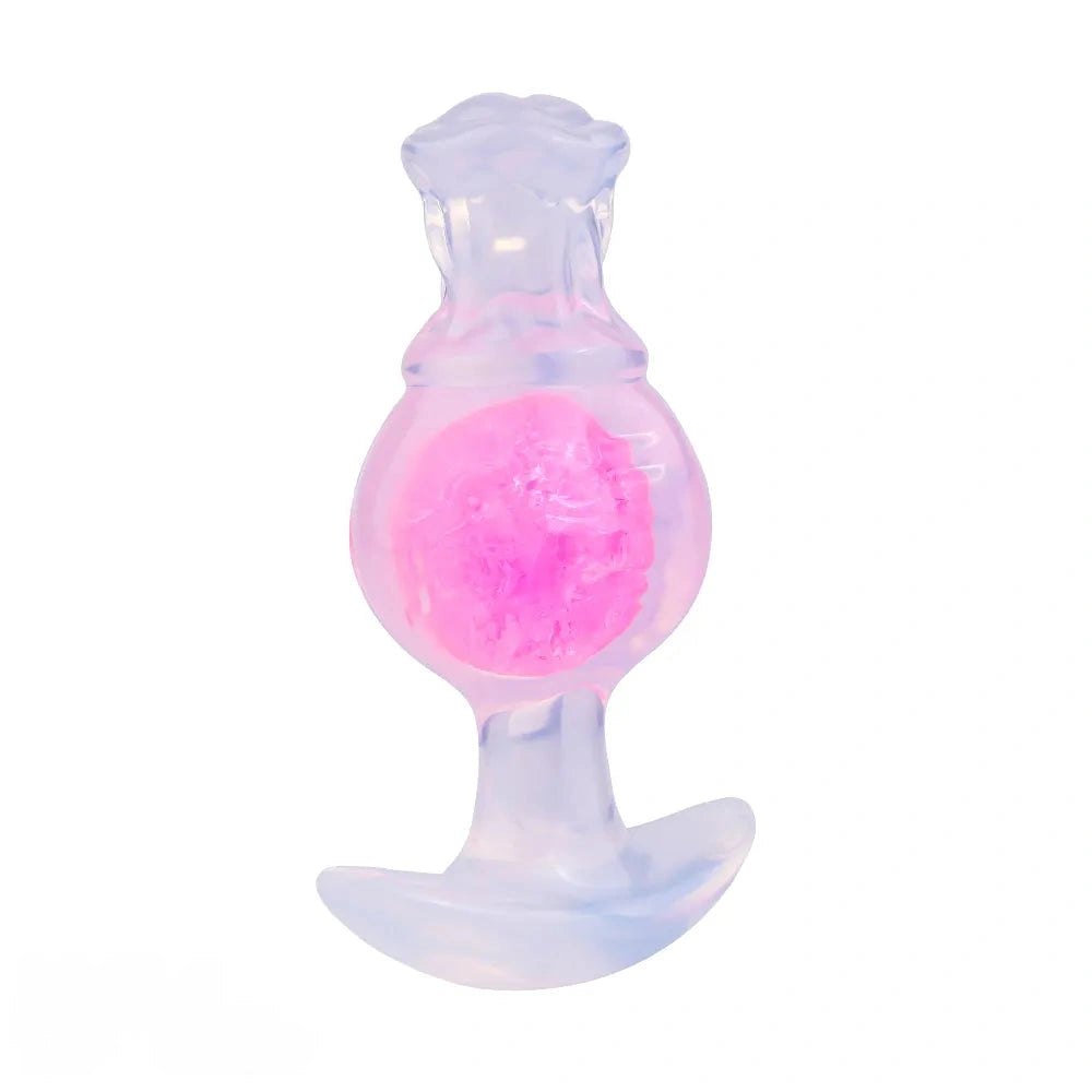 Silicone crystal bead butt plug, photo 1
