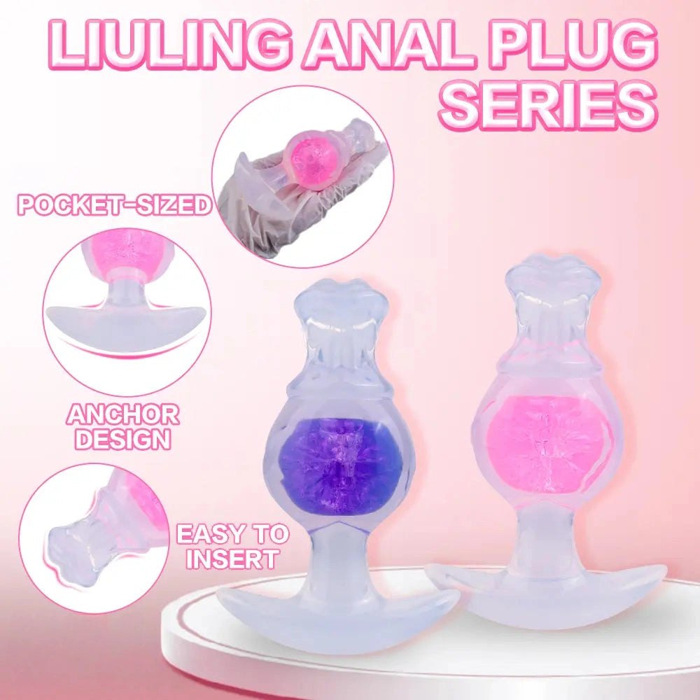 Silicone crystal bead butt plug, photo 4
