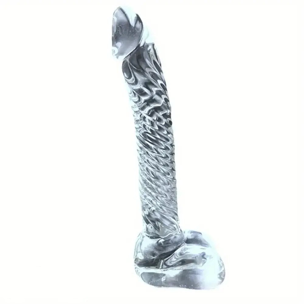 Clear crystal glass dildo, photo 1