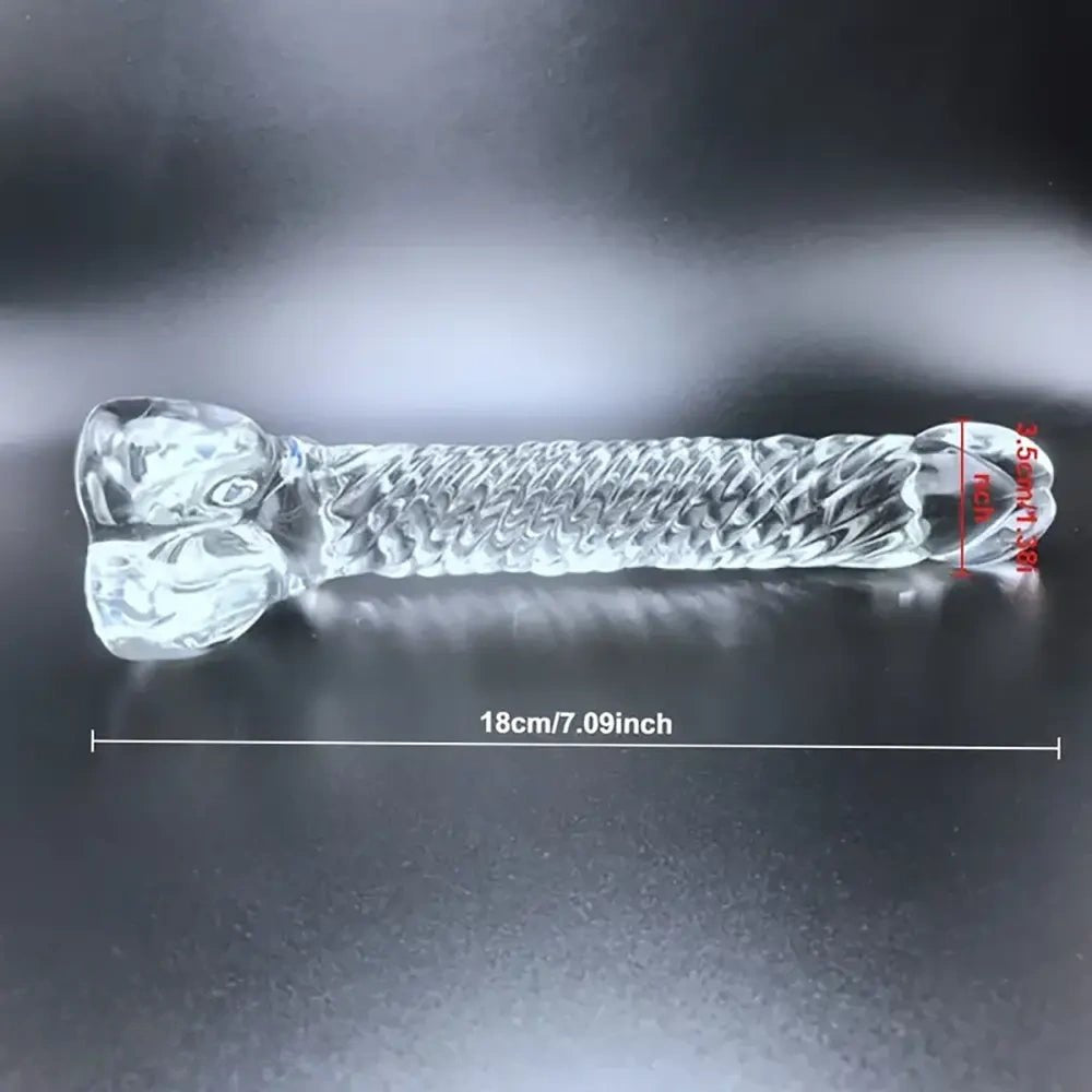 Clear crystal glass dildo, photo 3