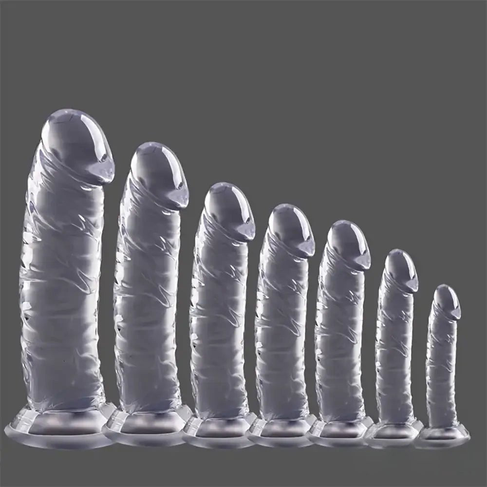 Clear crystal realistic dildo, photo 1