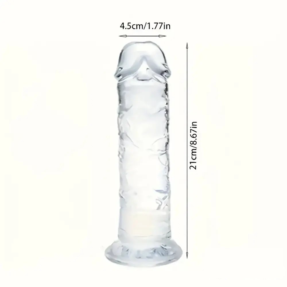 Clear crystal realistic dildo, photo 11