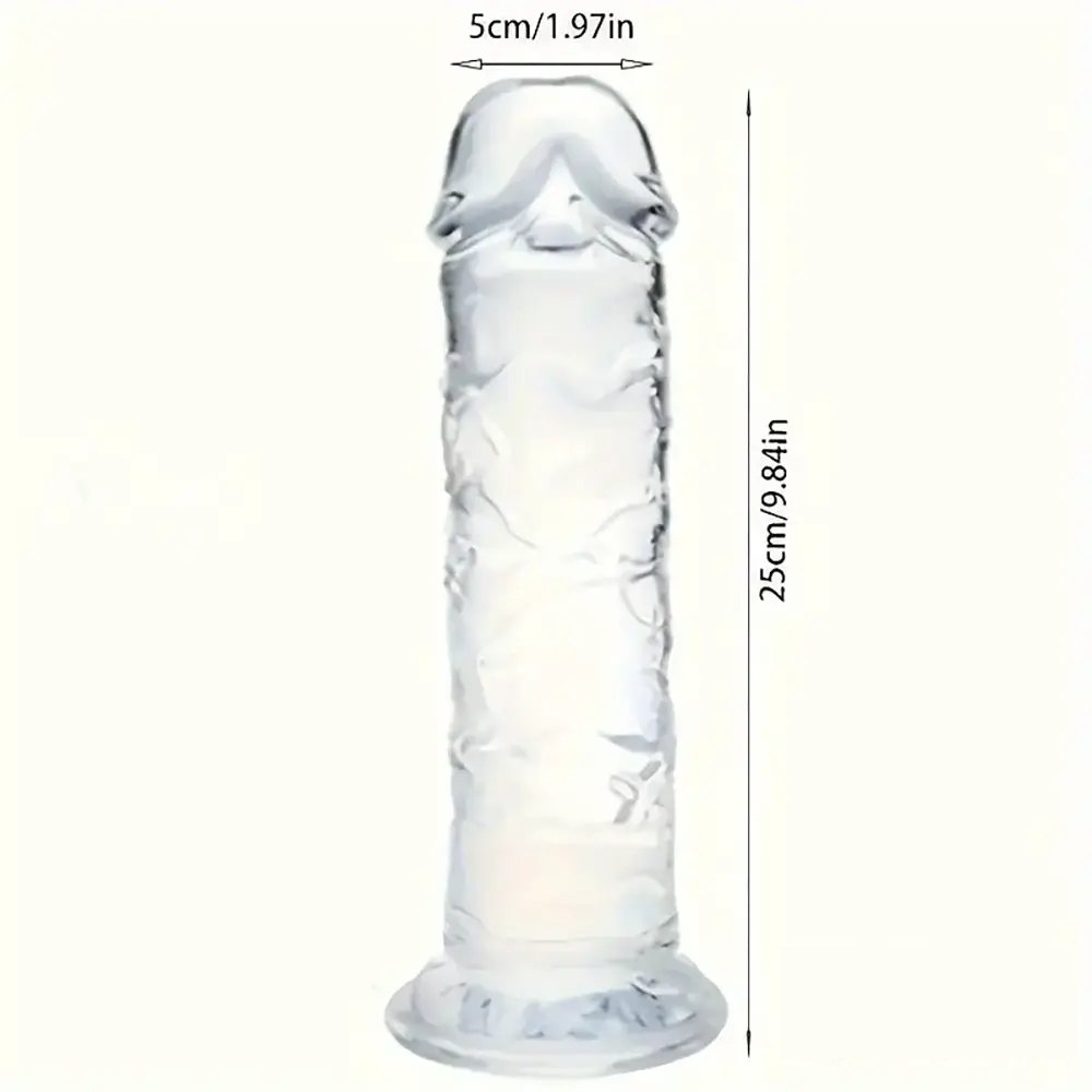 Clear crystal realistic dildo, photo 12