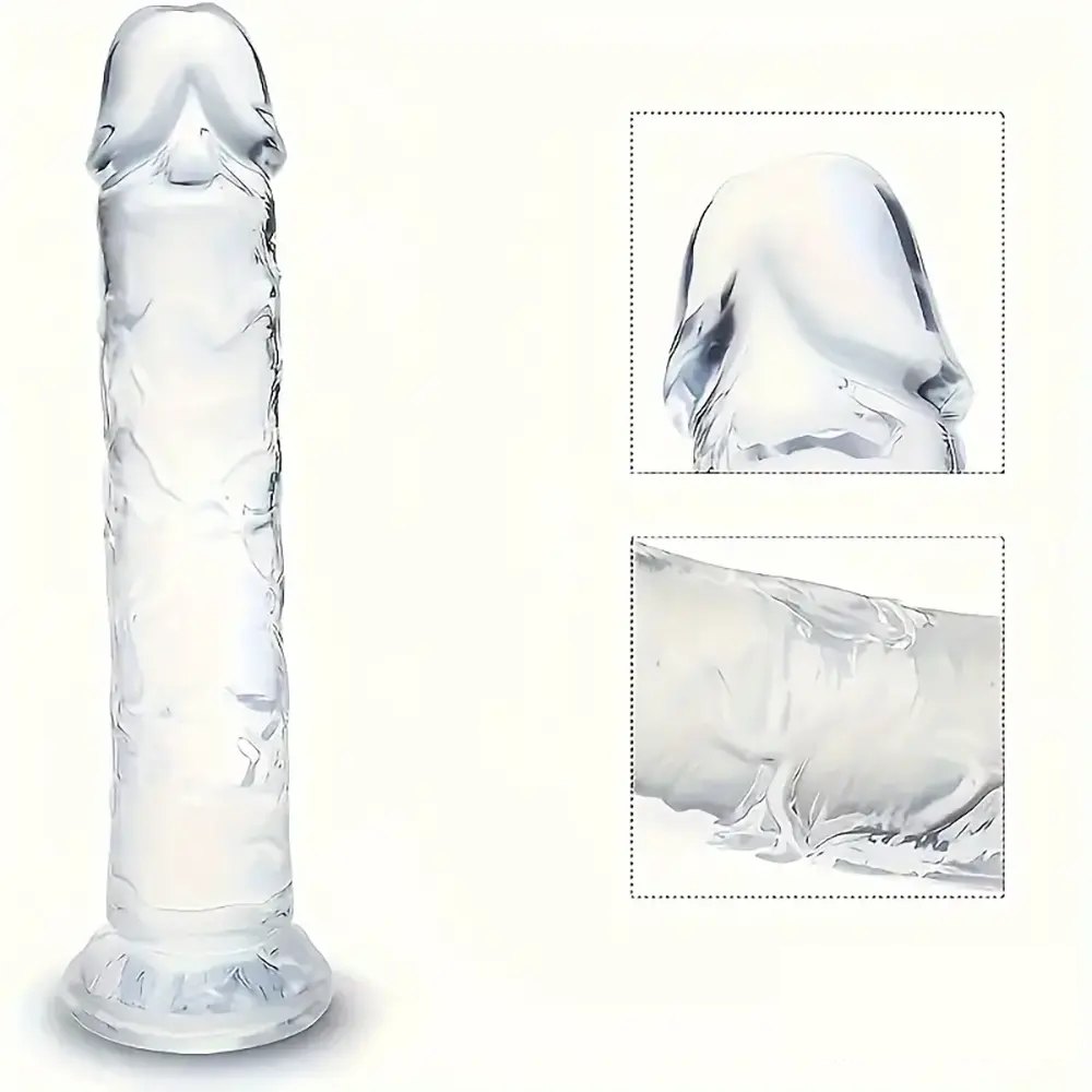 Clear crystal realistic dildo, photo 2
