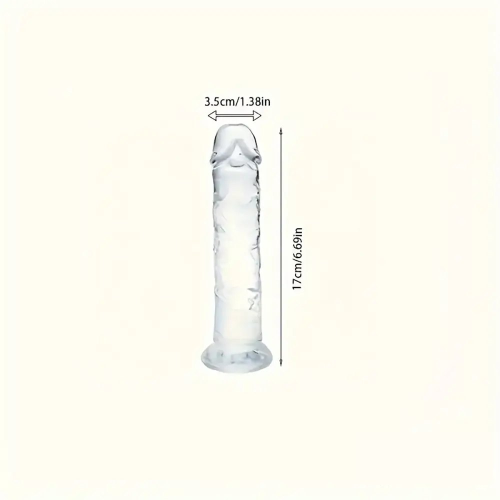 Clear crystal realistic dildo, photo 8