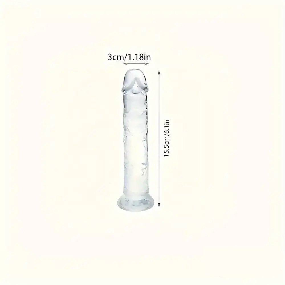 Clear crystal realistic dildo, photo 9