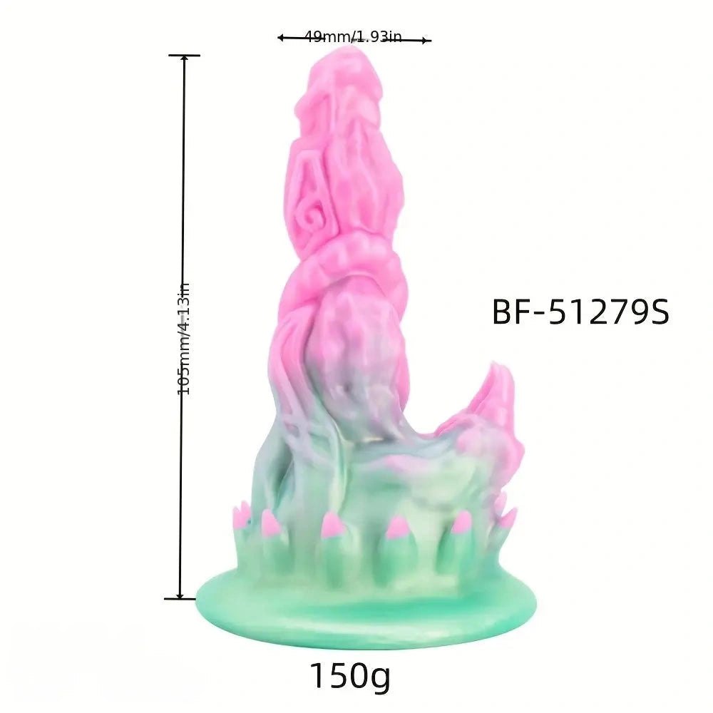 Crystal flame silicone fantasy dildo, photo 4
