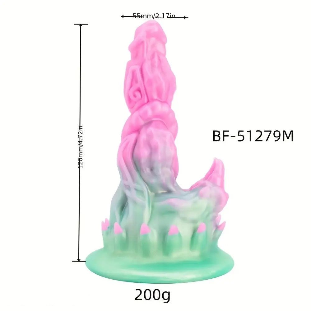 Crystal flame silicone fantasy dildo, photo 5