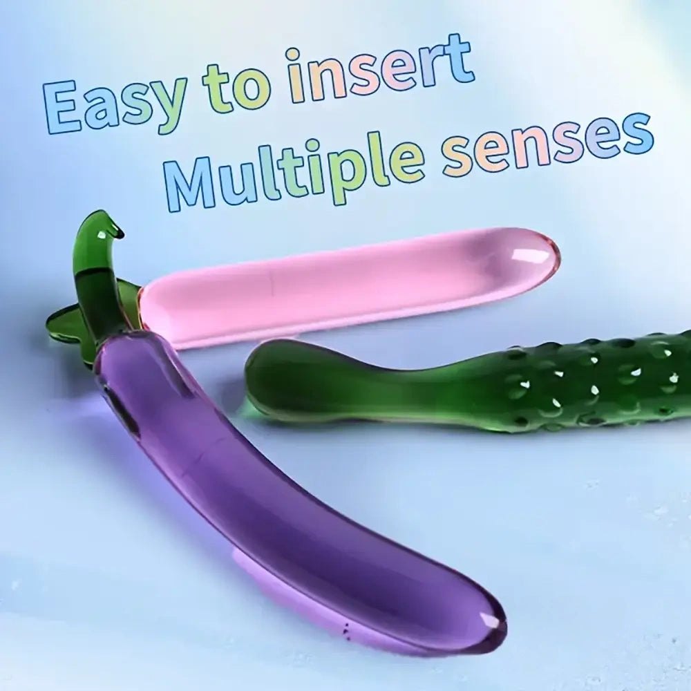 Glass fruit and vegetable shaped anal plug, photo 1