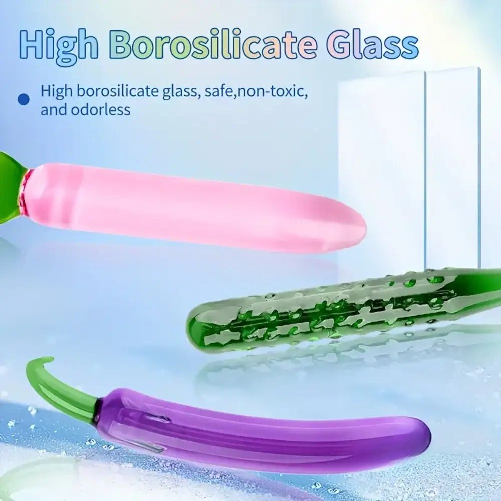 Glass fruit and vegetable shaped anal plug, photo 12