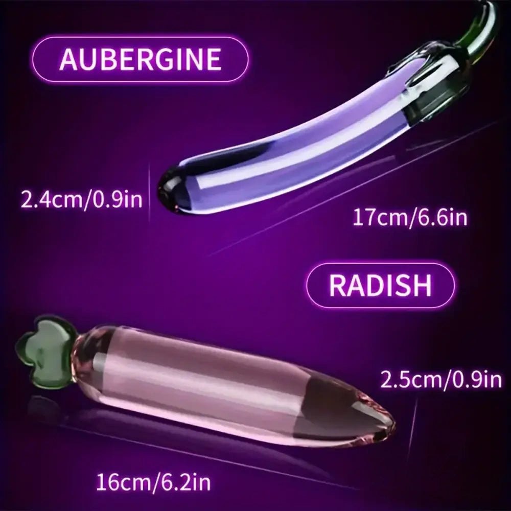 Glass fruit and vegetable shaped anal plug, photo 4
