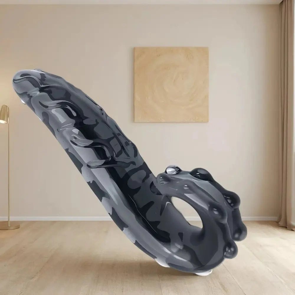 Black glass tentacle dildo, photo 1