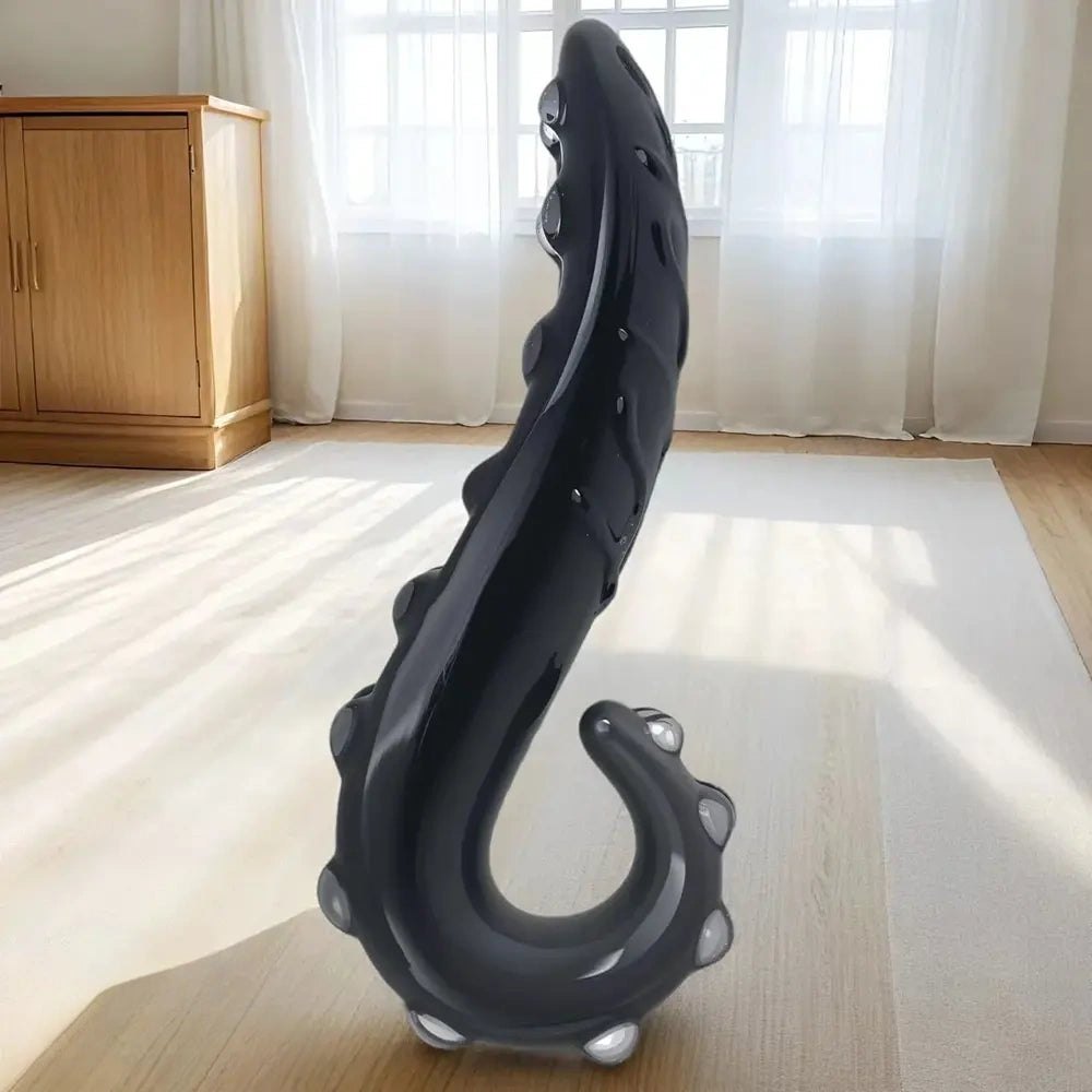 Black glass tentacle dildo, photo 2