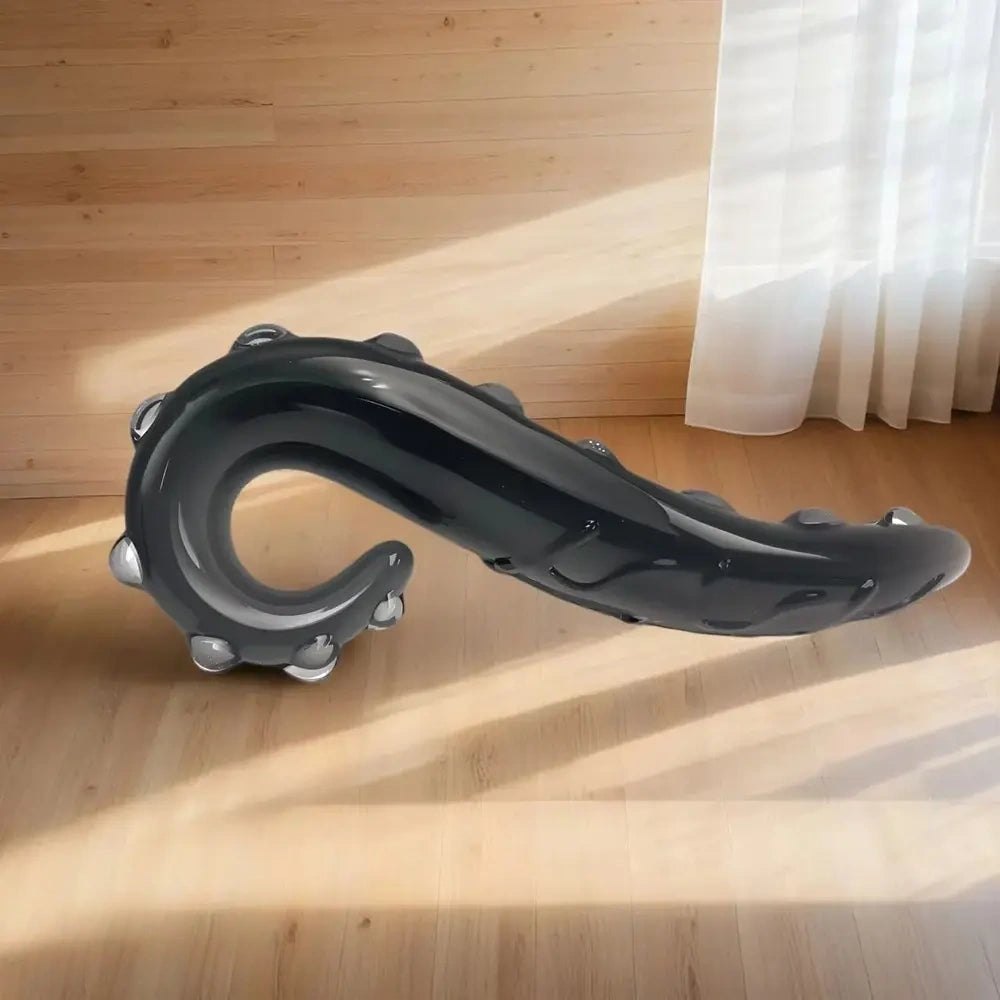 Black glass tentacle dildo, photo 6