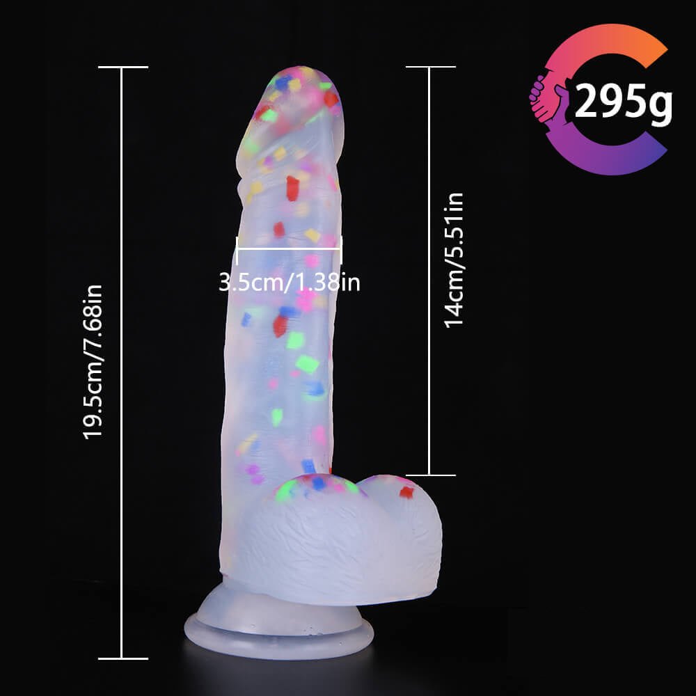 Suction cup dildo with sparkle glitter finish, photo 10