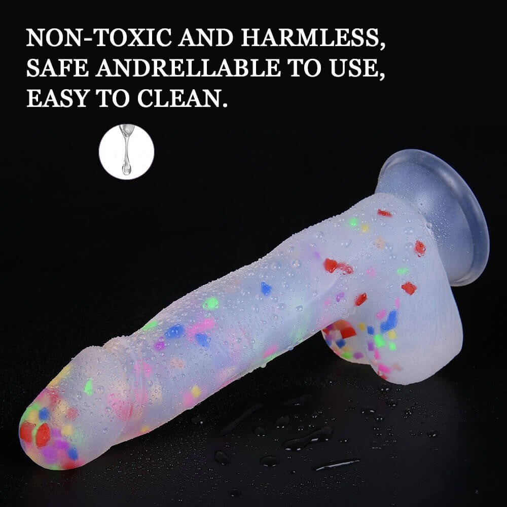 Suction cup dildo with sparkle glitter finish, photo 6