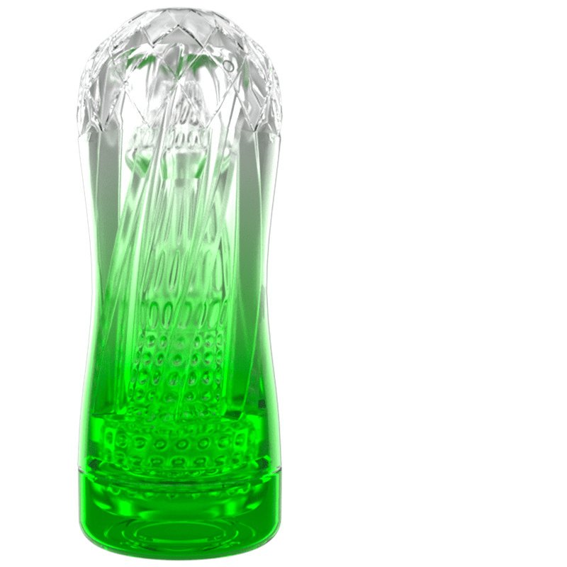 Clear crystal-cut male masturbator sleeve, photo 3