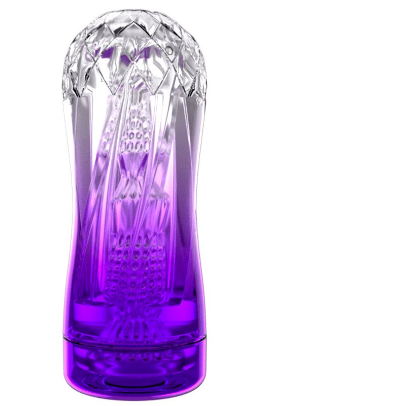 Clear crystal-cut male masturbator sleeve, photo 4