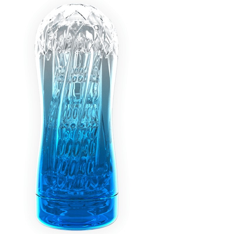Clear crystal-cut male masturbator sleeve, photo 5
