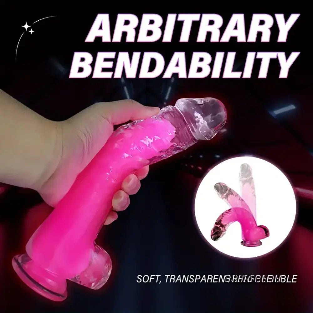 Translucent crystal jelly realistic dildo, photo 3