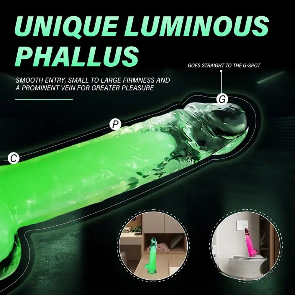 Translucent crystal jelly realistic dildo, photo 6