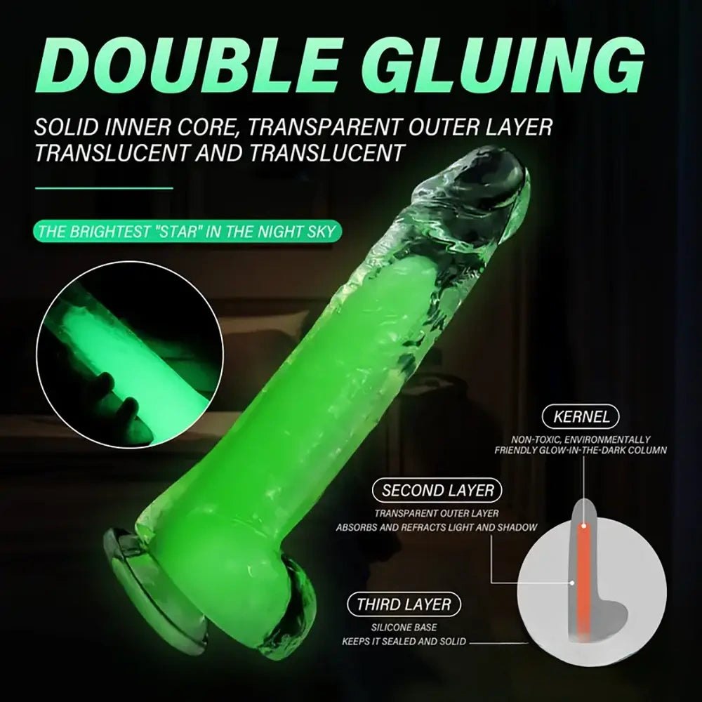 Translucent crystal jelly realistic dildo, photo 8