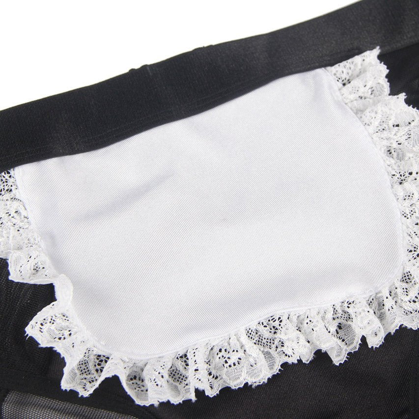 Cupless lace maid costume bra set, photo 4