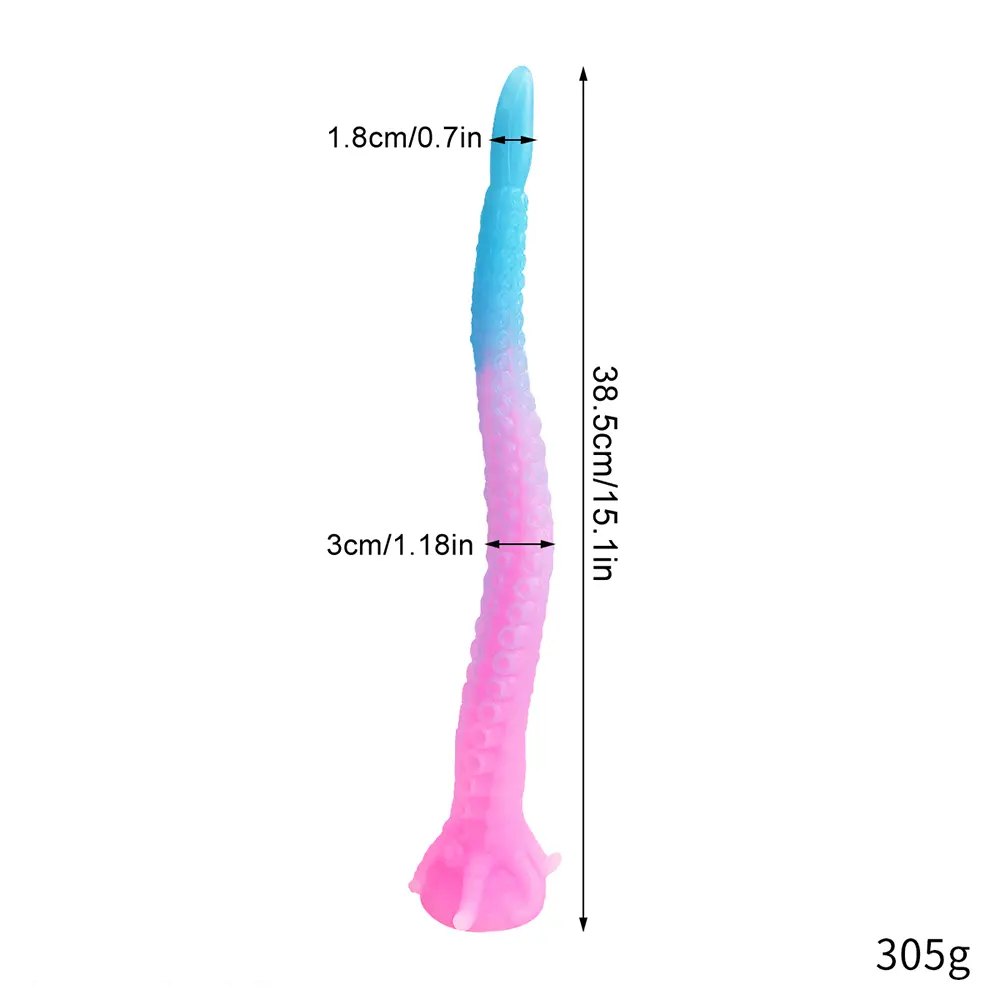 B curled silicone tentacle fantasy dildo
