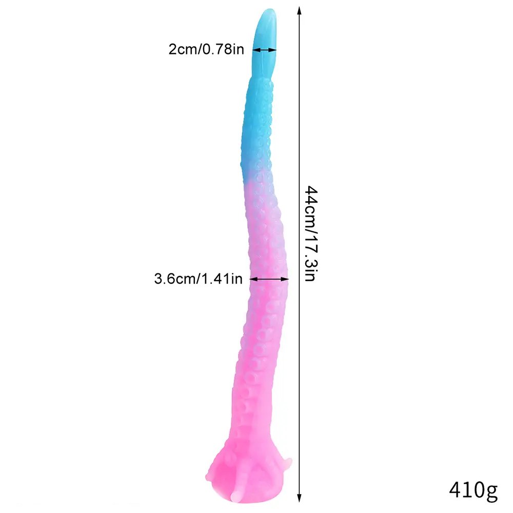 B curled silicone tentacle fantasy dildo
