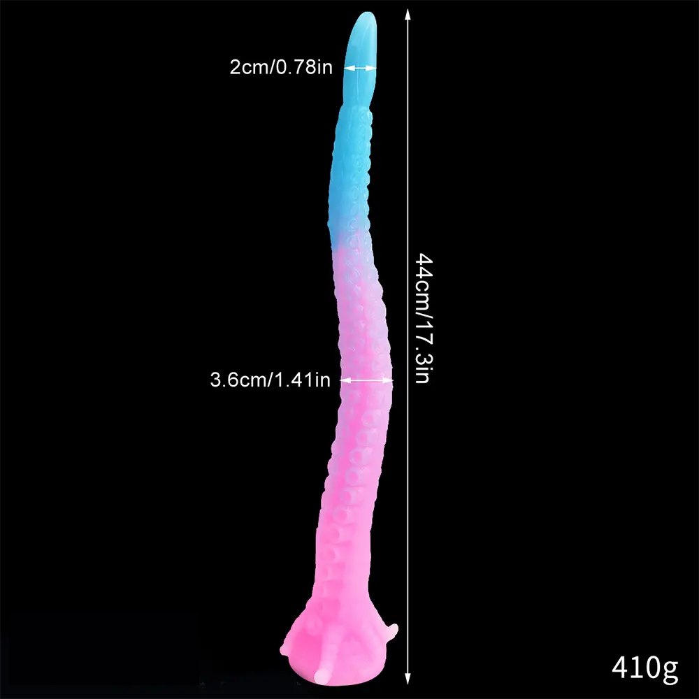 Curled silicone tentacle fantasy dildo, photo 10