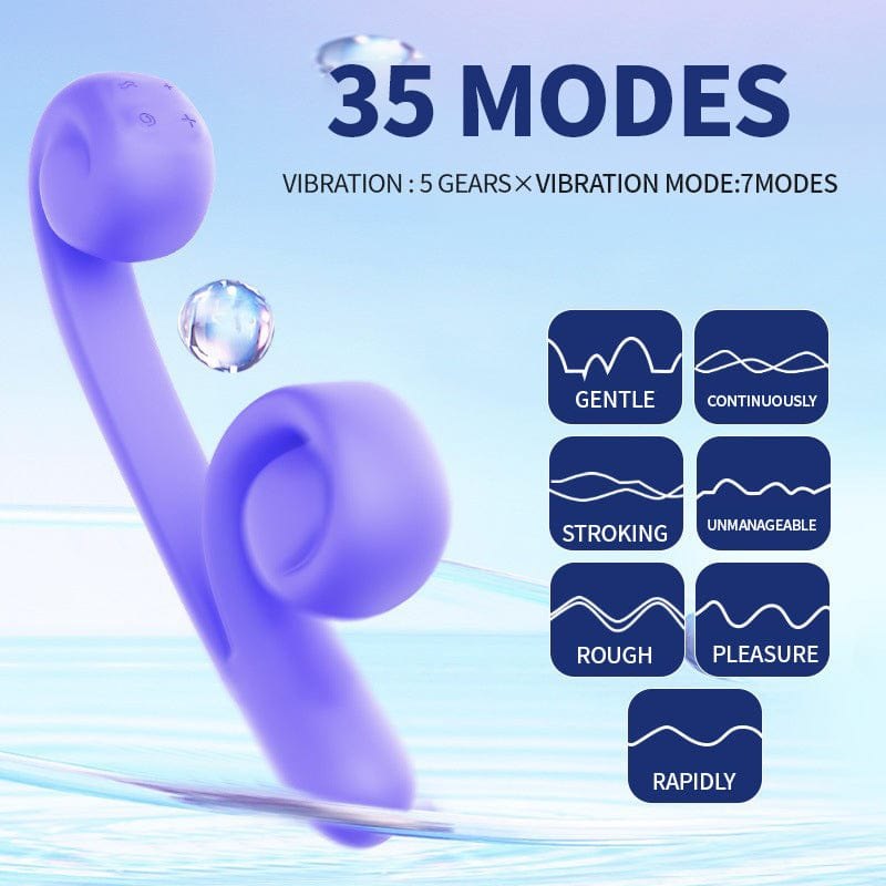 Curling dual stimulation vibrator, photo 4