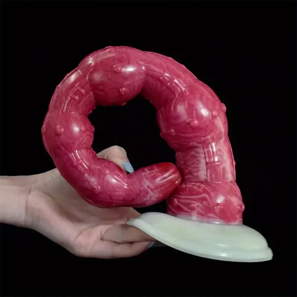 Curved beaded anal dildo, photo 2