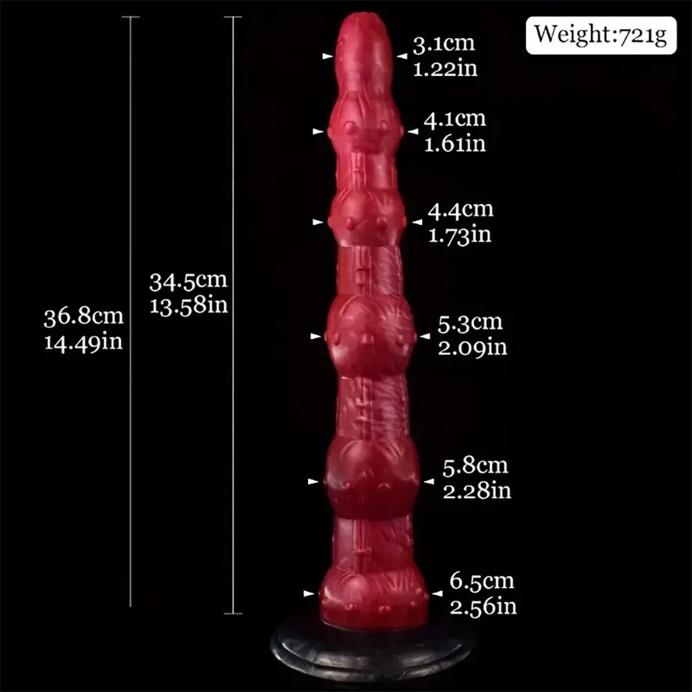 Curved beaded anal dildo, photo 7