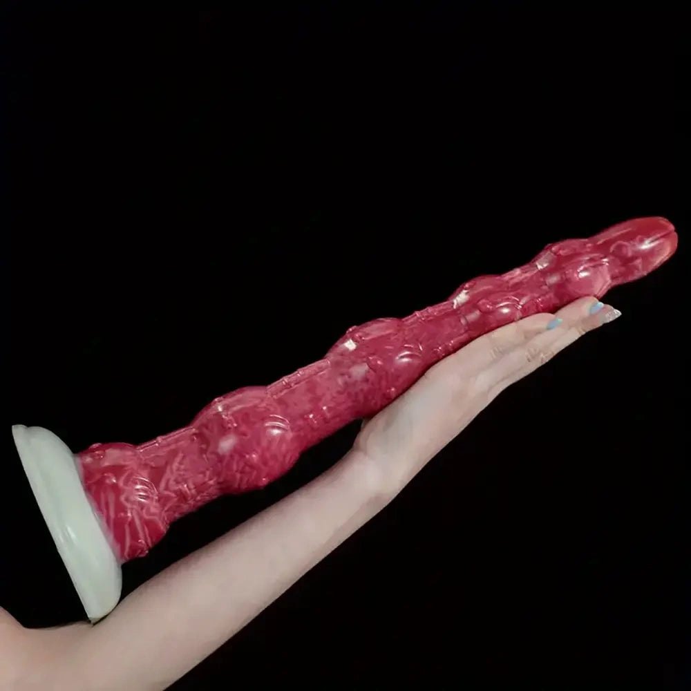 Curved beaded anal dildo, photo 9