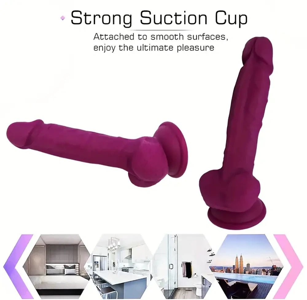 Curved g-spot silicone dildo, photo 8