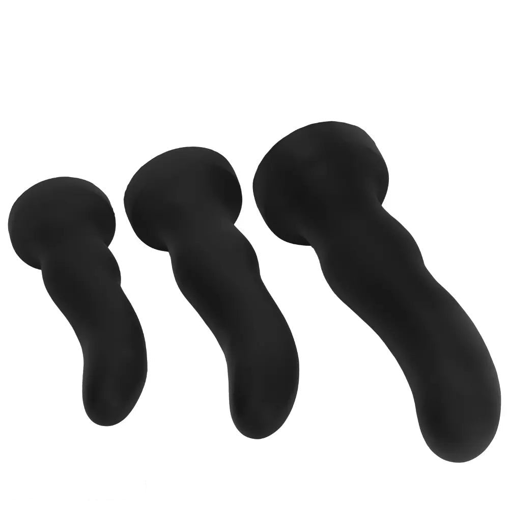Black curved silicone g-spot dildo, photo 14