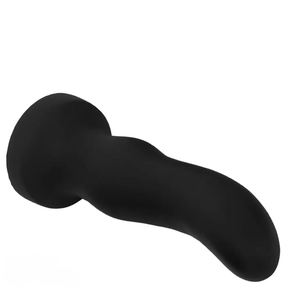 Black curved silicone g-spot dildo, photo 15