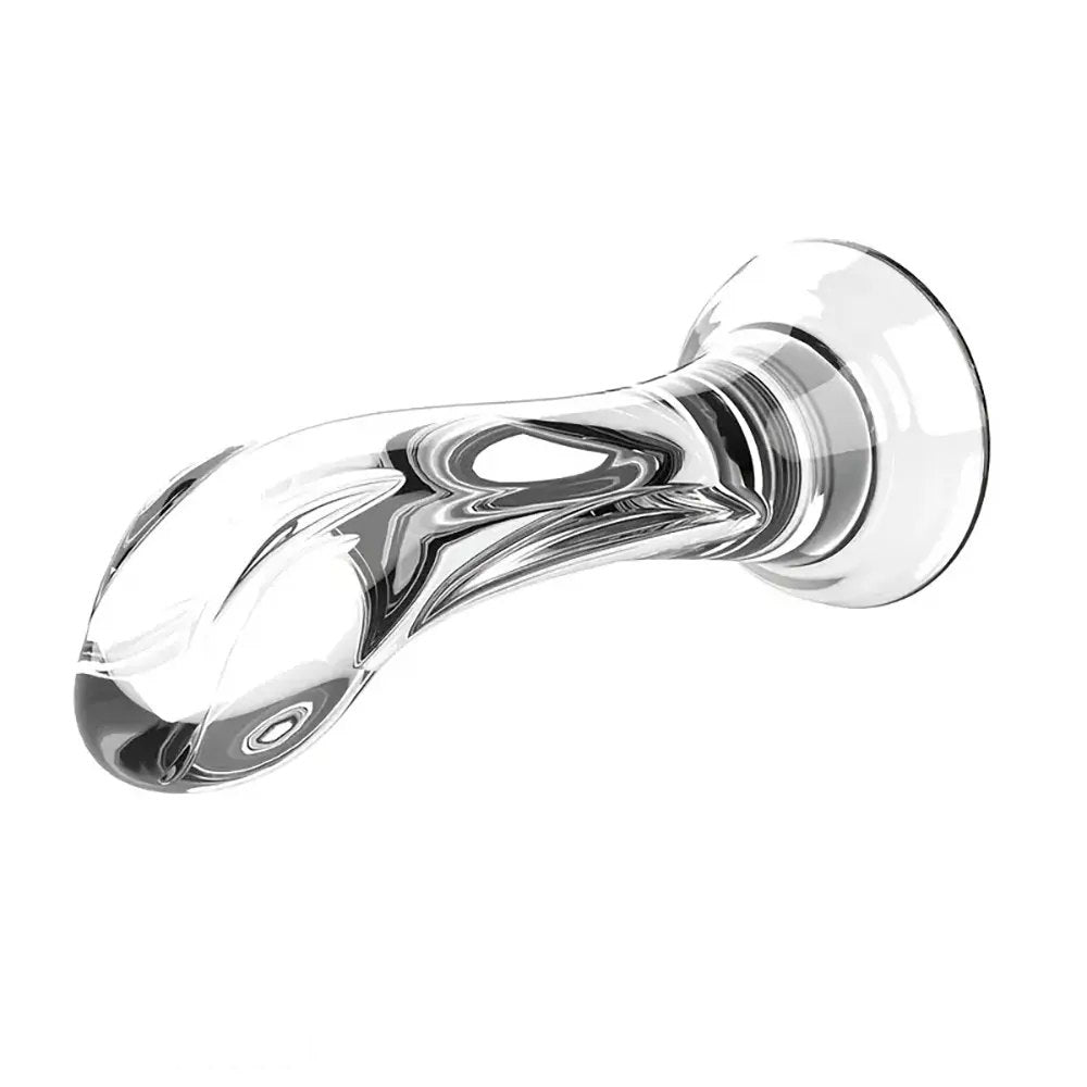 Clear curved tpr g-spot dildo, photo 2
