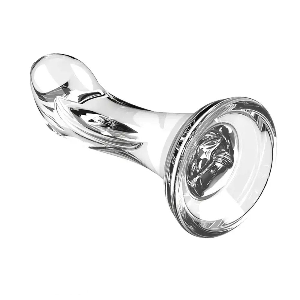 Clear curved tpr g-spot dildo, photo 4