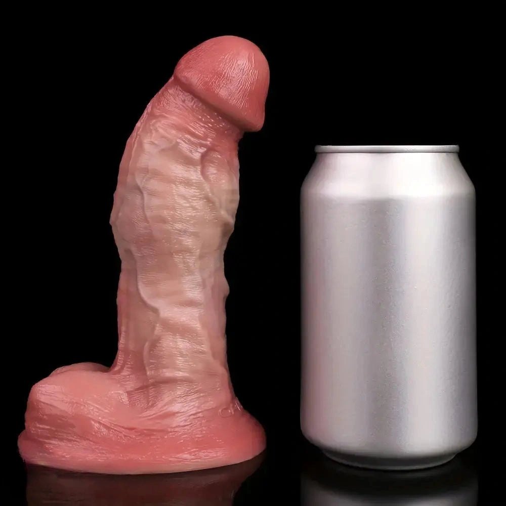 Flesh-toned curved realistic dildo, photo 10